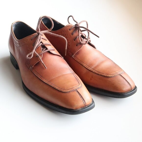Johnston & Murphy Men\'s Tan Brown Leather Lace-up Oxford Derby Shoes Size 10.5 main image 8